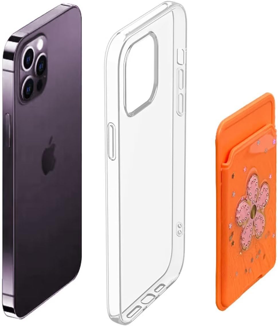 Miagon – Funda transparente con purpurina para Samsung Galaxy A32 5G, ranura para tarjetas, ajuste delgado, funda suave con bonito tarjetero de