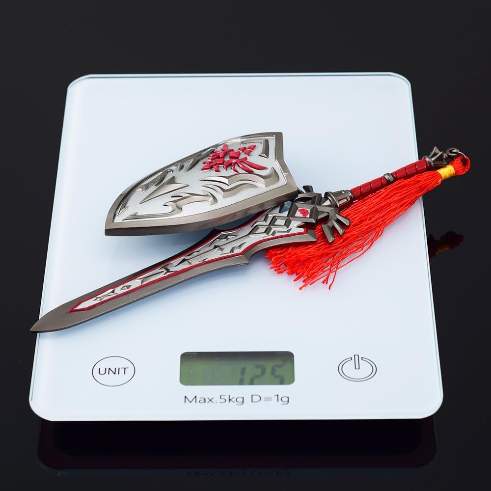 Superbuybox Legend of Zelda Link Arma Espada Daga Sheild Figura de acción Colección de Juego Decoración de Escritorio Habitación Mochila Colgante