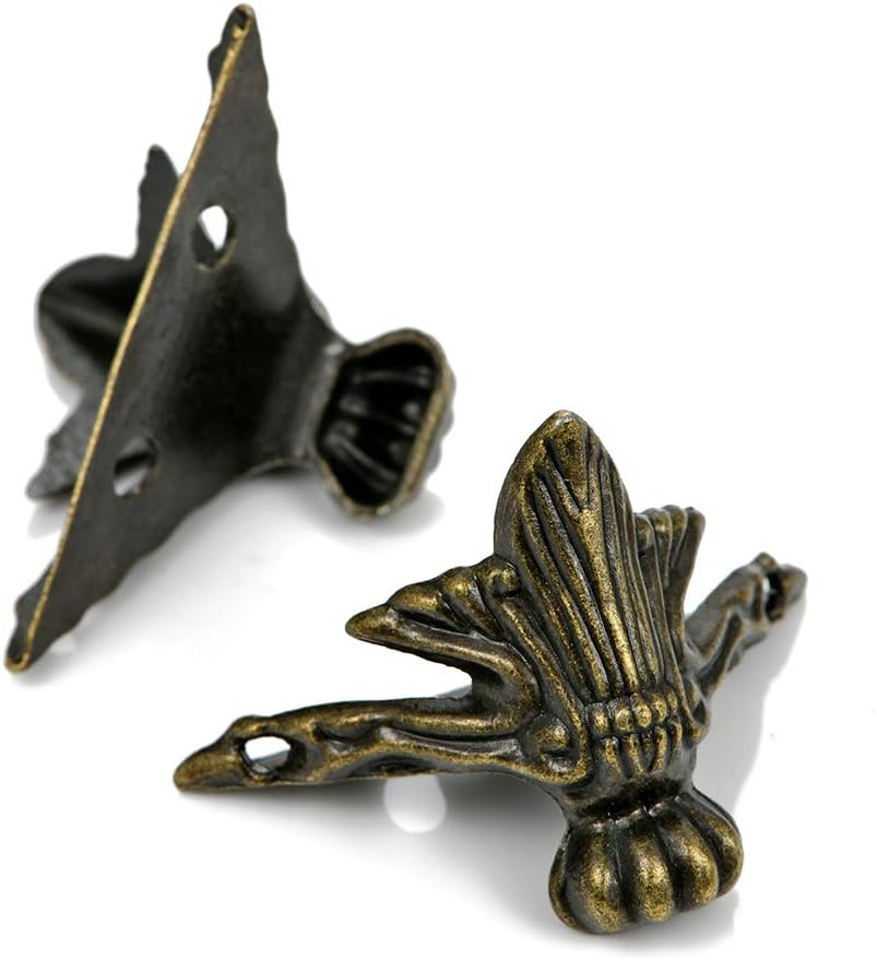 20 piezas de patas decorativas de madera de diseño retro, accesorios para cajas de madera vintage, gabinetes, cajas de joyería, cajas de regalo,