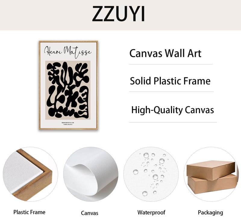 Zzuyi Henri Matisse impresiones artísticas enmarcadas, póster de mercado de flores, impresiones de Matisse, pinturas de Matisse, impresiones de arte