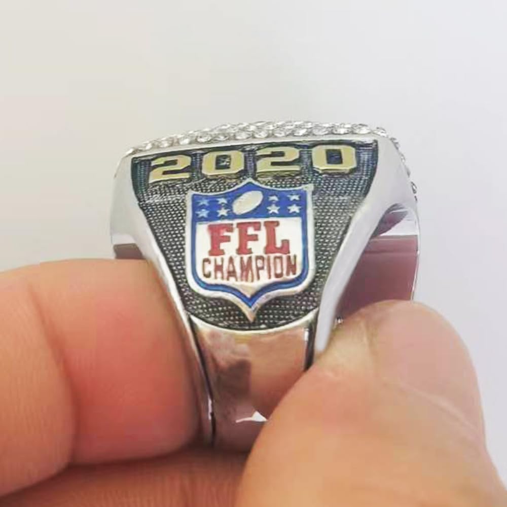 2020 Fantasy Football Championship Ring Trophy Award Premio Ganador deportivo Anillo de campeones FFL