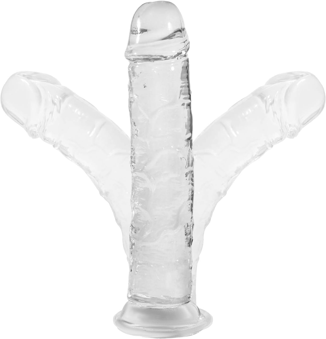 Consolador de silicona realista, material suave para la vagina del clítoris y la estimulación anal con fuerte ventosa para jugar con manos libres,