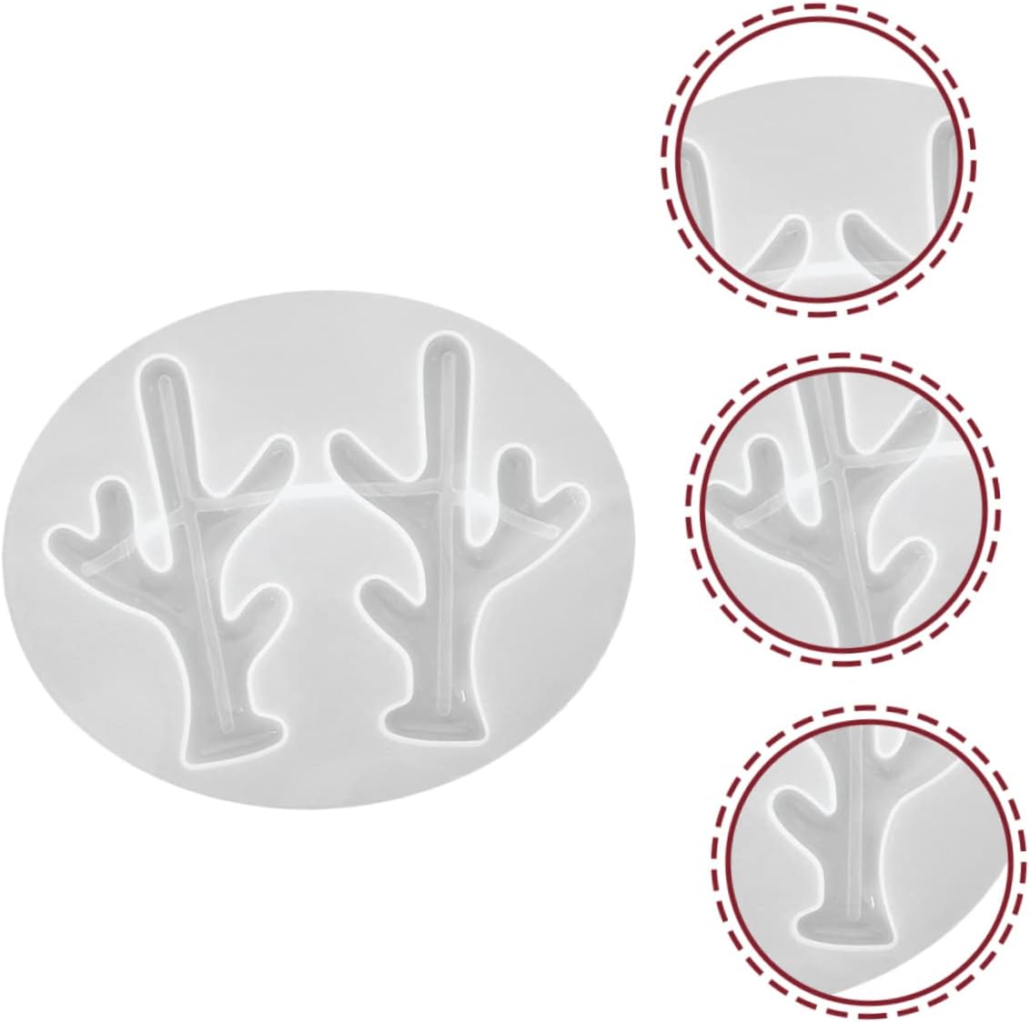 6 plantillas de moldes para cornamentas para manualidades, moldes de silicona, diadema con joyas, molde de para resina, diadema de joya, cuernos de