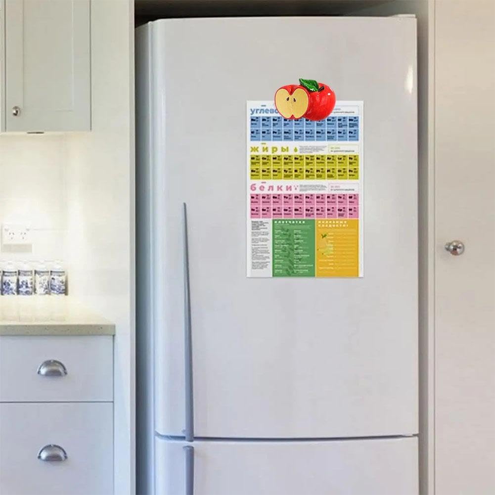 Imanes de frutas para nevera, imanes para refrigerador de verduras, resina 3D, imanes divertidos para nevera, lindos imanes de refrigerador para