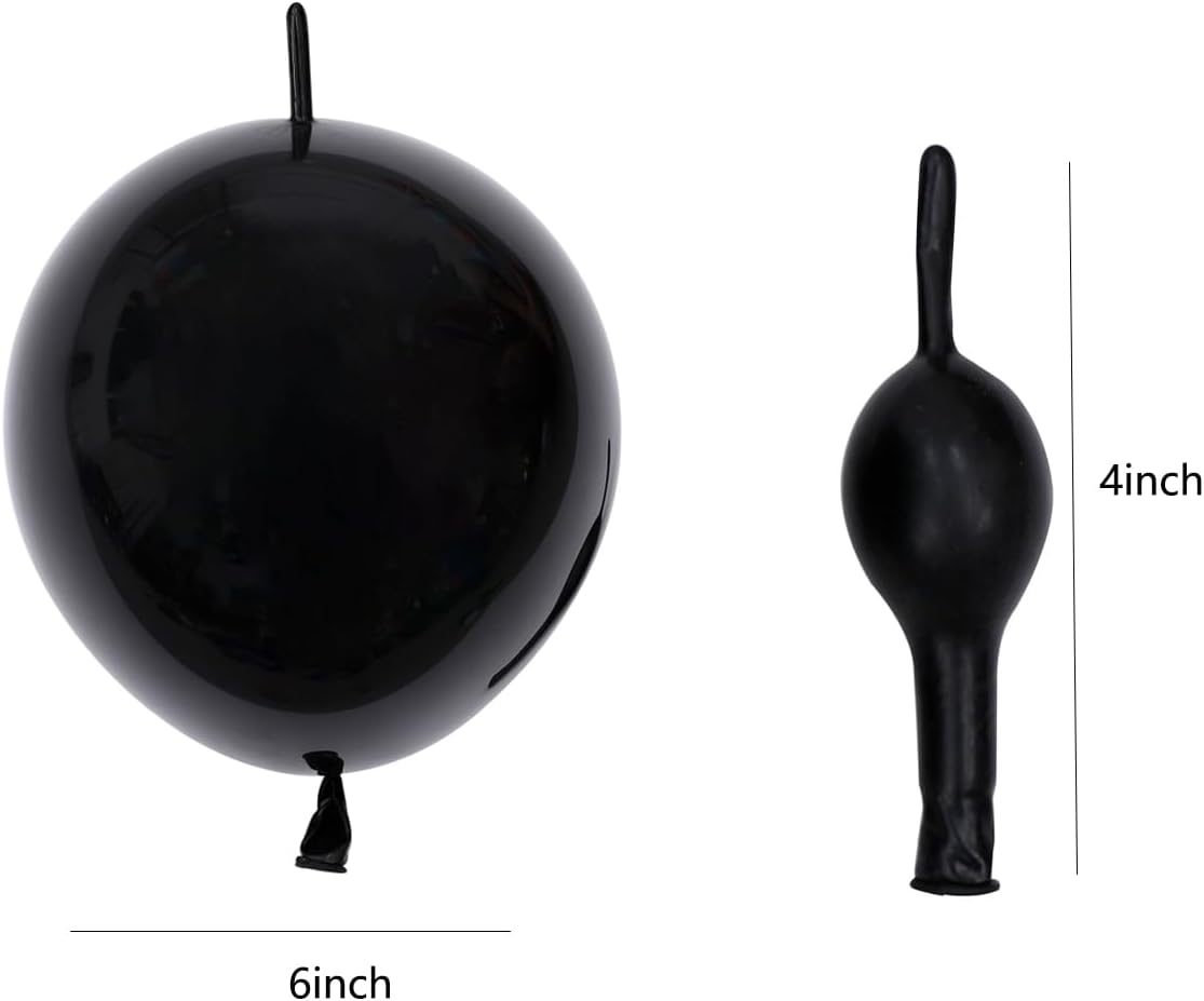 Globos de eslabones de 6 pulgadas, globo de látex azul real, globo de látex Quick Linkale, 60 piezas para bodas, cumpleaños, Halloween, Navidad,