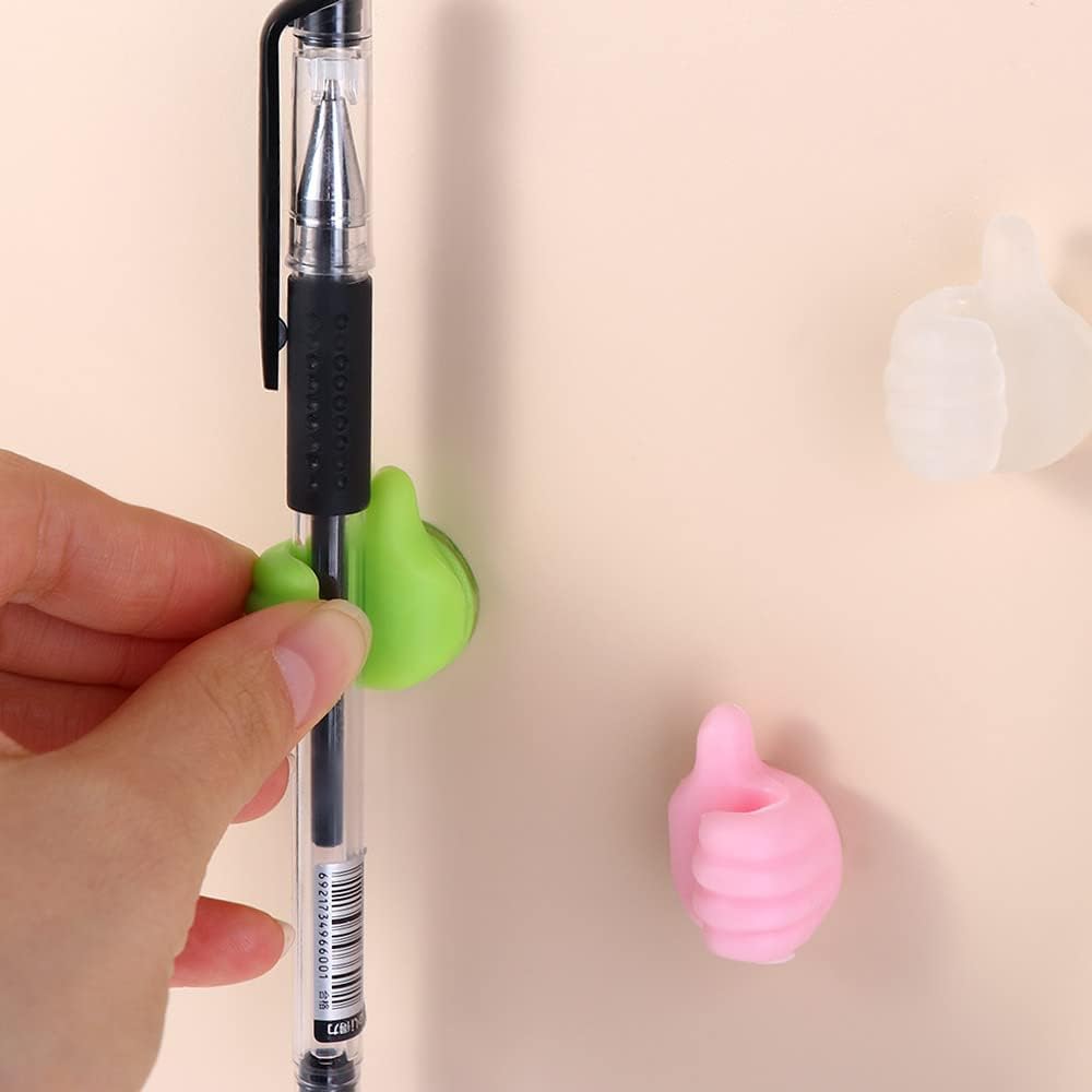 Ganchos de pared con forma de pulgar, clips organizadores de cables, sin perforación, gancho multifuncional para colgar en la pared, ganchos