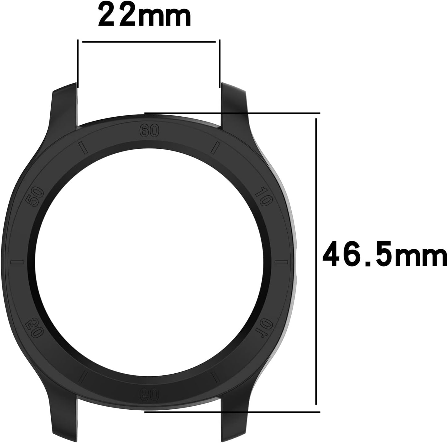 Compatible con Huawei Watch GT Cyber Funda protectora de PC, compatible con Huawei Watch GT Cyber (negro)