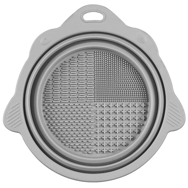 Tapete de limpieza de brochas de maquillaje, cepillo de limpieza de maquillaje de silicona, herramienta de lavado portátil, limpiador de brochas