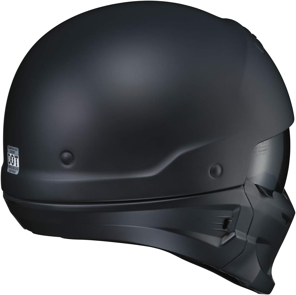 ScorpionEXO Covert – Casco de motocicleta de cara abierta, media carcasa, modo 34, cubierta de boca intercambiable, aprobado por DOT, unisex para