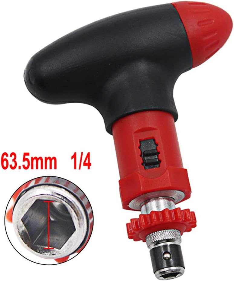 Manual para destornillador de trinquete tipo T Tornillo rápido Lote 0.250 in Rotar Para herramientas de trabajo para hombres