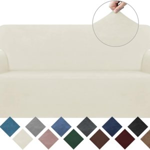 WEERRW Funda de terciopelo para sofá, funda de sofá de alta elasticidad con espuma antideslizante y parte inferior elástica, protector de muebles WEERRW Funda de terciopelo para sofá, funda de sofá de alta elasticidad con espuma antideslizante y parte inferior elástica, protector de muebles