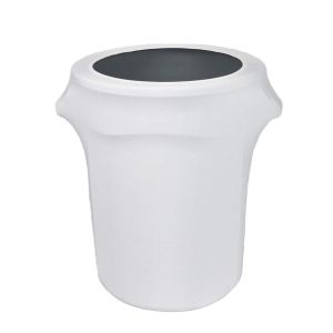 YOUR CHAIR COVERS – Cubierta de contenedor de basura ajustable de elastano elástico de 32 galones – Blanco YOUR CHAIR COVERS – Cubierta de contenedor de basura ajustable de elastano elástico de 32 galones – Blanco