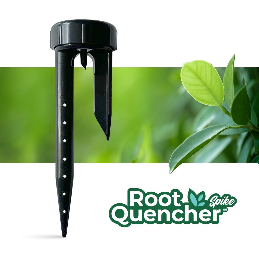 Spike – Paquete de 4 goteros subterráneos profundos, riego de raíces de árboles y plantas, riego por goteo y estaca de fertilizante (12 pulgada
