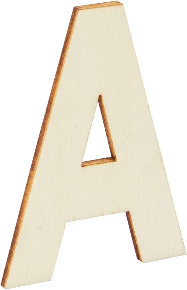 Letras del alfabeto de madera de 2 pulgadas para artes y manualidades, 4 juegos de ABC mayúsculas con bandeja de clasificación, letras de letrero