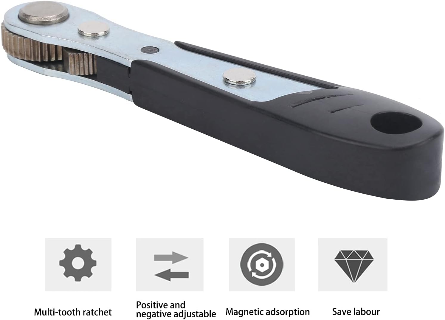 FTVOGUE Llave de trinquete, mini llave de trinquete, llave de casquillo hexagonal de 14 pulgadas, herramienta de destornillador, adecuada para