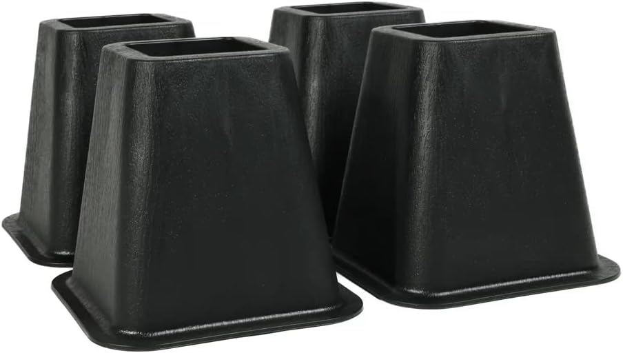 J&V TEXTILES Elevadores para muebles de cama, elevadores resistentes de 6 pulgadas para sofá y mesa, soporta hasta 1,300 libras, (juego de 4