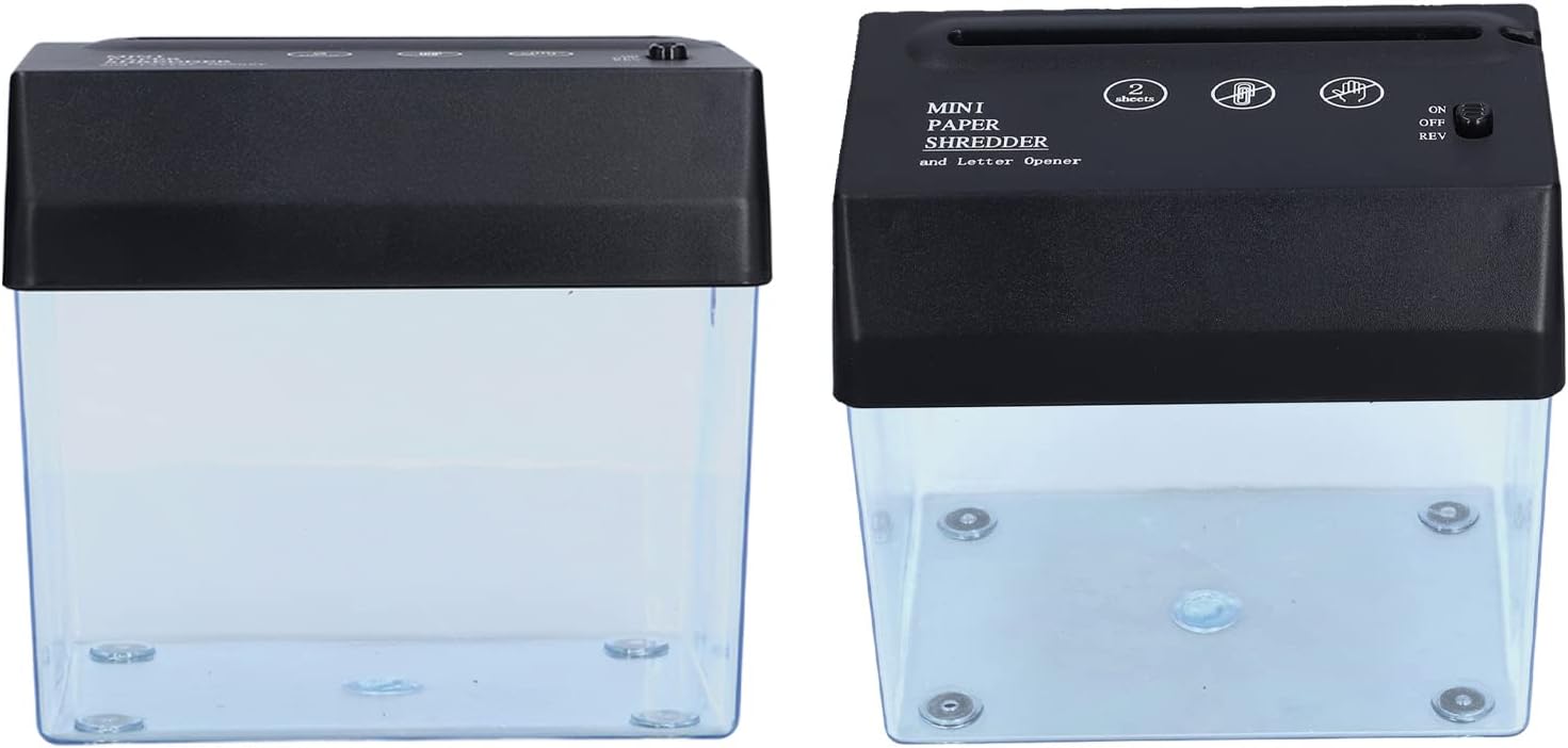Mini trituradora de papel eléctrica portátil con cuchillo de metal, fácil operación, ideal para oficina, escuela, familia