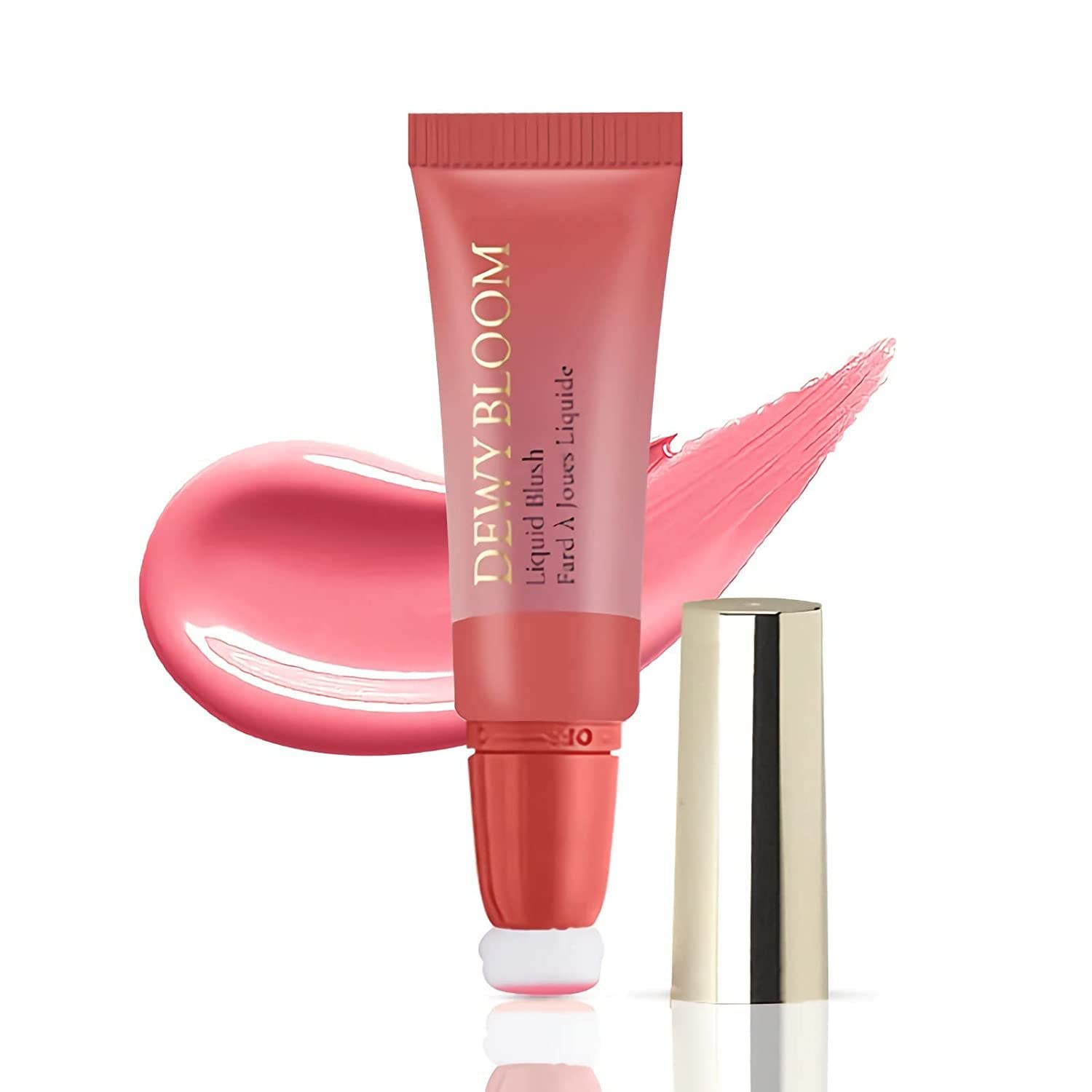 Lápiz de maquillaje líquido para rubor, barra de belleza con cojín de aire, rubor líquido con aplicador de cojín de aire, tanto para labios como en