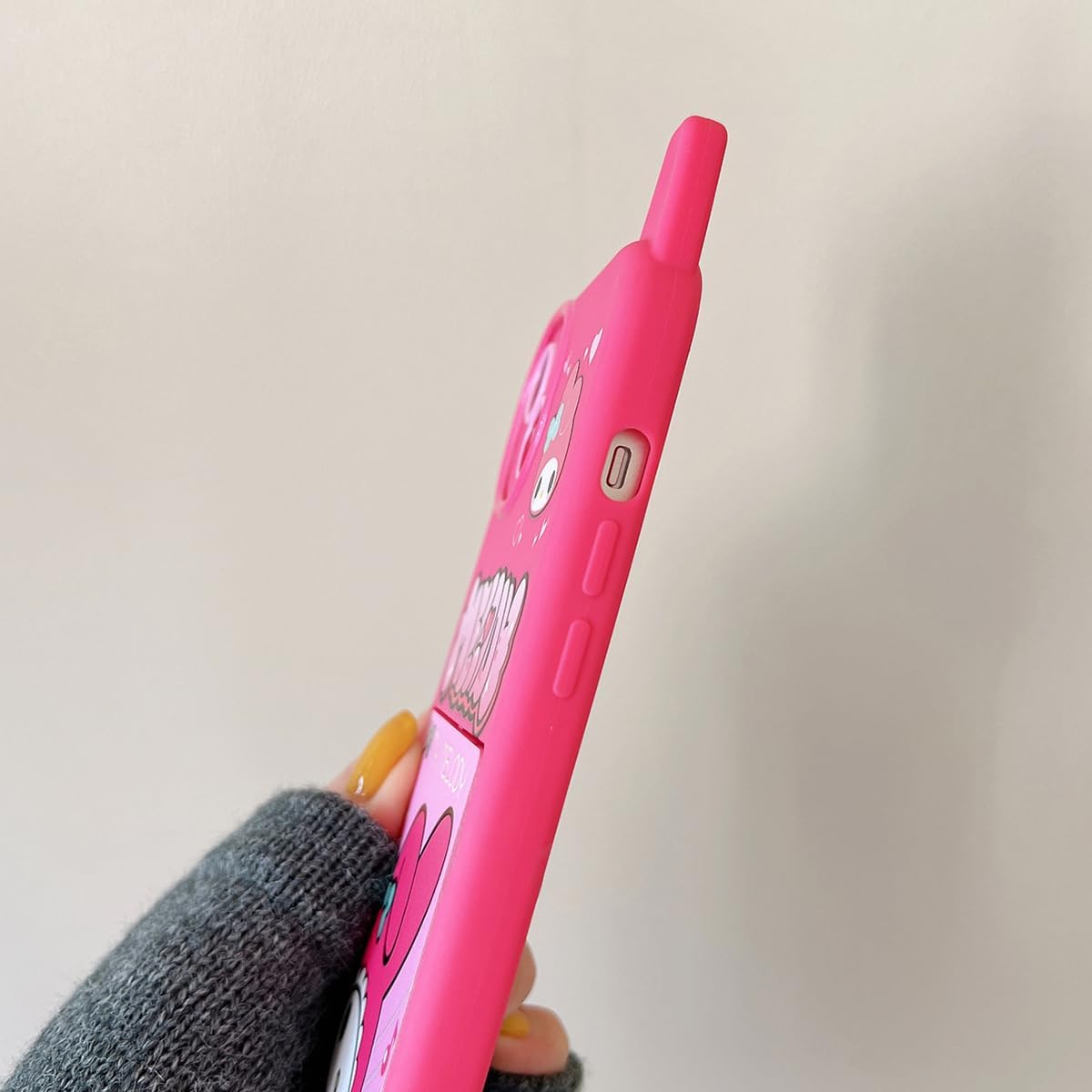 NATEROSO Funda de dibujos animados para iPhone 14 de 6.1 pulgadas, funda retro Kawaii linda con espejo de maquillaje, suave a prueba de golpes,