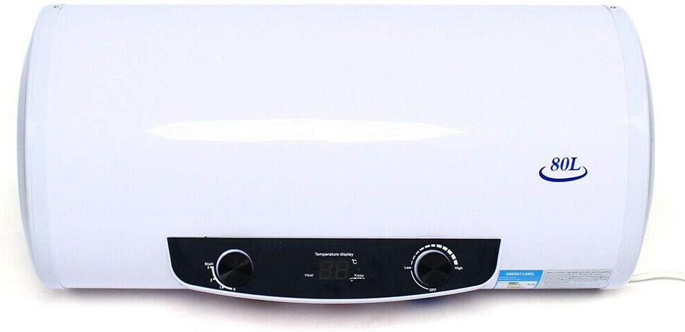 Calentador de agua caliente de tanque eléctrico, 50L80L100L120L, 110V, 2000W, 86.0-167.0 F IPX4, calentador de agua de ducha con enchufe a prueba de