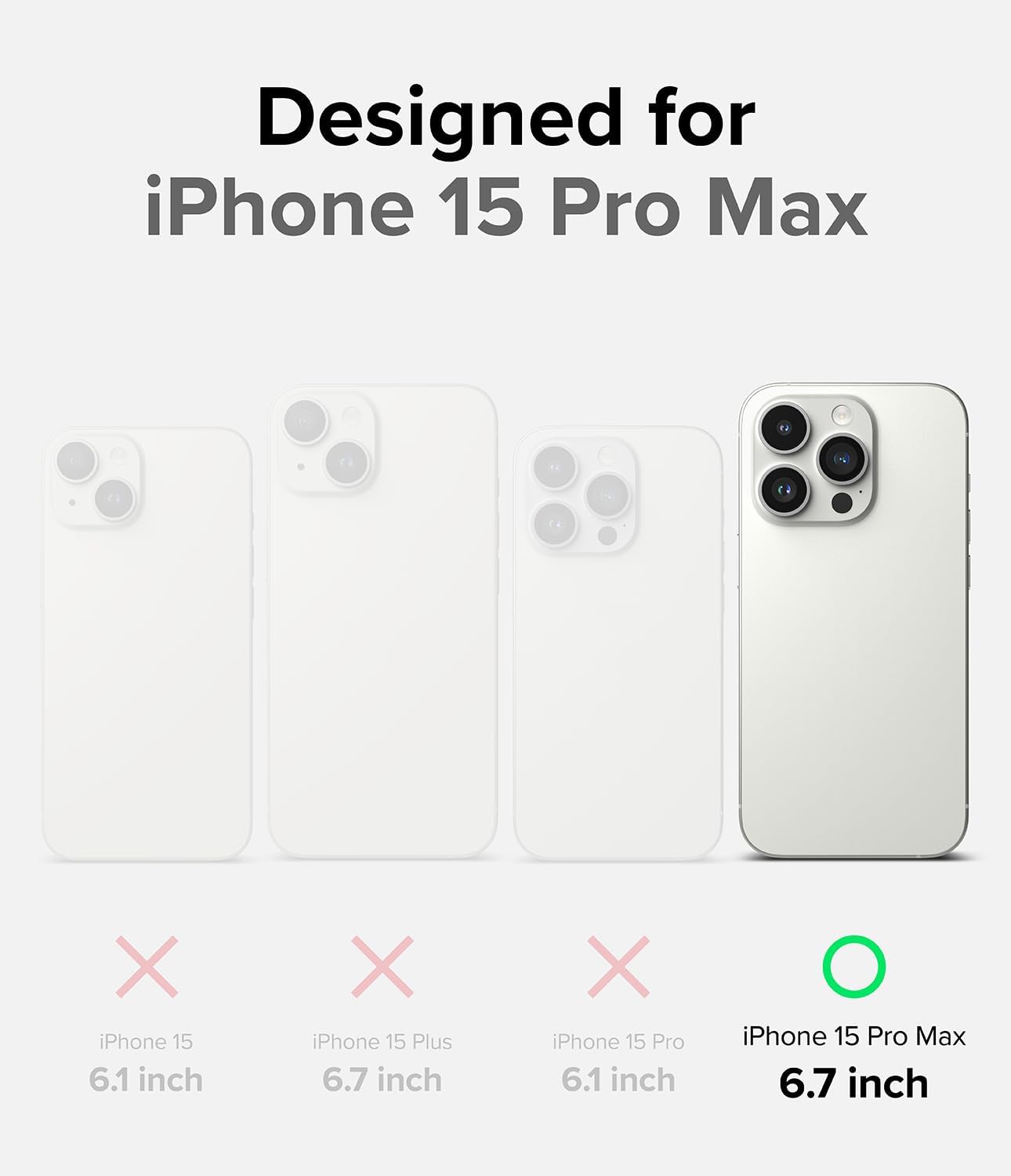 Ringke Fusion Bold No más decoloración Funda compatible con iPhone 15 Pro Max, tecnología antihuellas dactilares que evita manchas grasas,