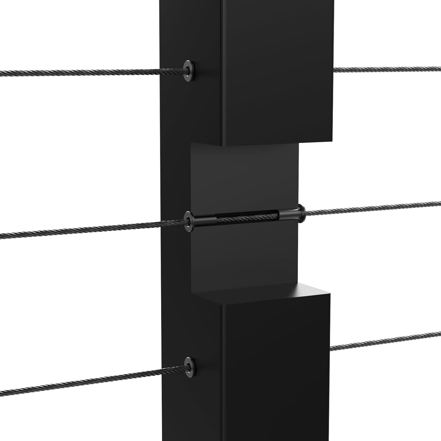 BLIKA Paquete de 100 fundas protectoras de acero inoxidable negras para barandillas de cable de cubierta de 18 pulgadas, 532 pulgadas o 316