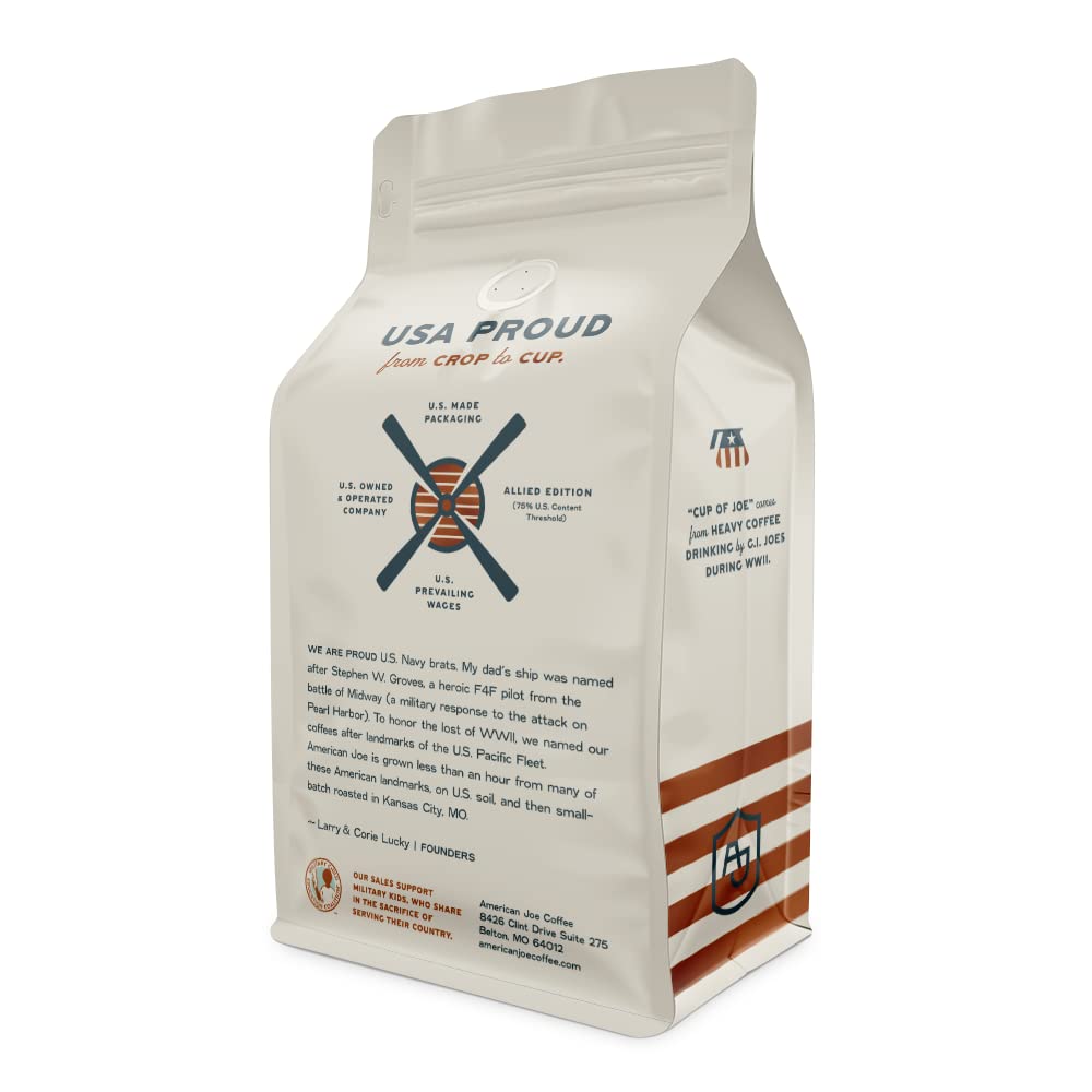 American Joe Tropic Lightning 51% café especial cultivado en Estados Unidos tostado en Kansas City medio oscuro  Grano entero de 12 onzas de café