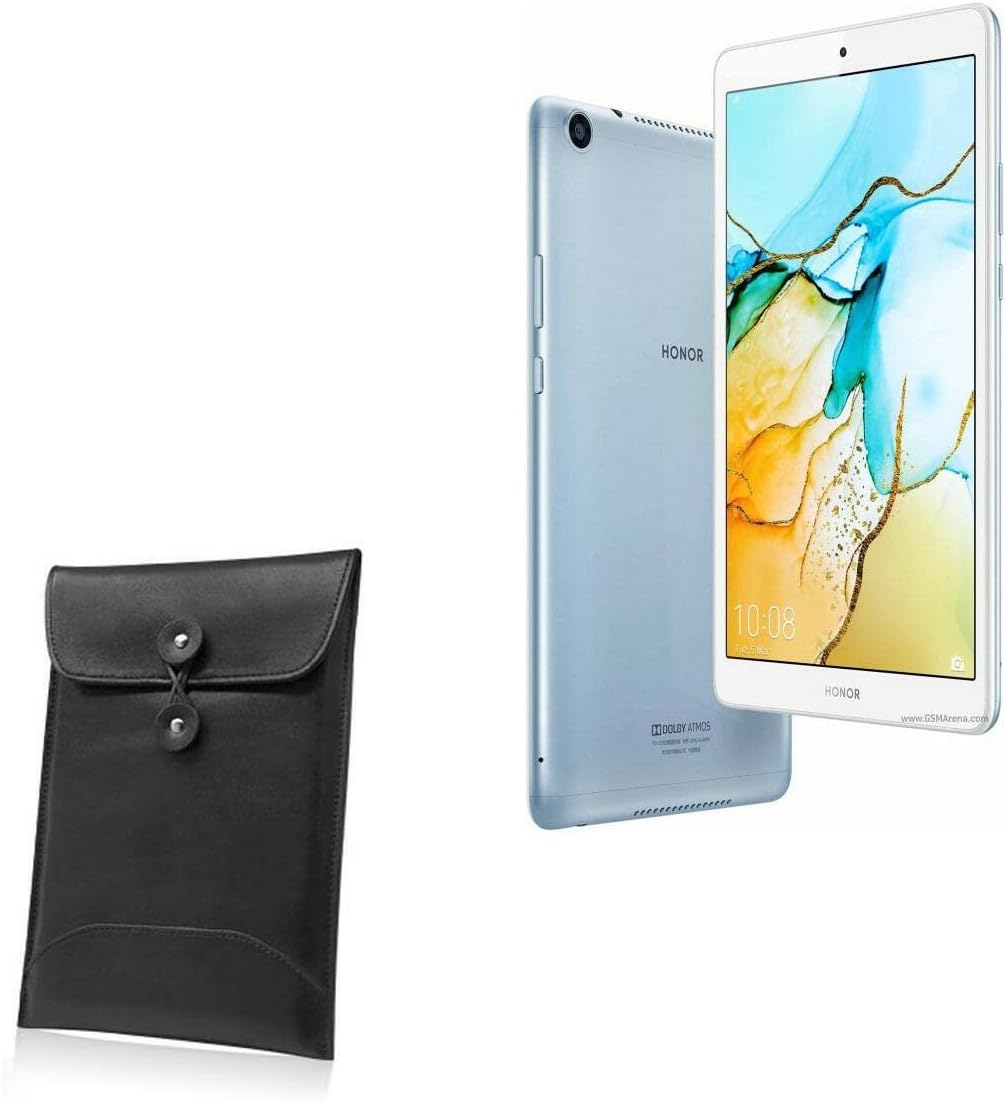 BoxWave – Funda para Honor Pad 5 8 (caja por BoxWave) – Sobre de cuero Nero, funda de cuero estilo billetera con tapa para Honor Pad 5 8, pestaña