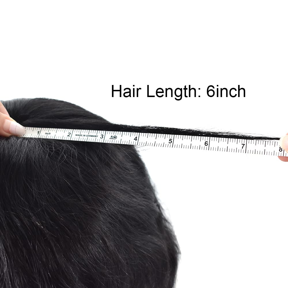 Pieza de pelo para hombre, tupé de cabello humano real para hombres, extensiones de cabello suave suizo de encaje tupé, sistema de piezas de pelo