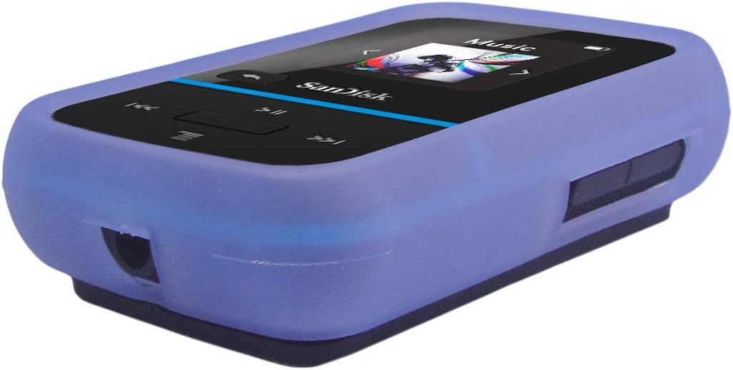 Funda protectora de TPU para Sandisk Clip Sport Go (SDMX30) MP3 Player 2019 Release (azul claro)