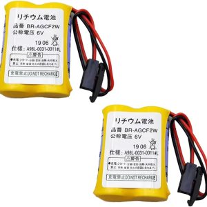 BR-AGCF2W – Batería para FANUC de 6 V, 2200 mAh, A98L-0031-0011 # L con enchufe negro, no recargable BR-AGCF2W – Batería para FANUC de 6 V, 2200 mAh, A98L-0031-0011 # L con enchufe negro, no recargable