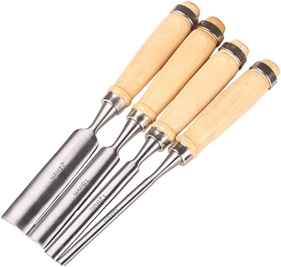 Cuchillo para tallar cinceles de madera, cincel de mano semicircular, cincel para carpintería, medio círculo, para principiantes, aficionados y