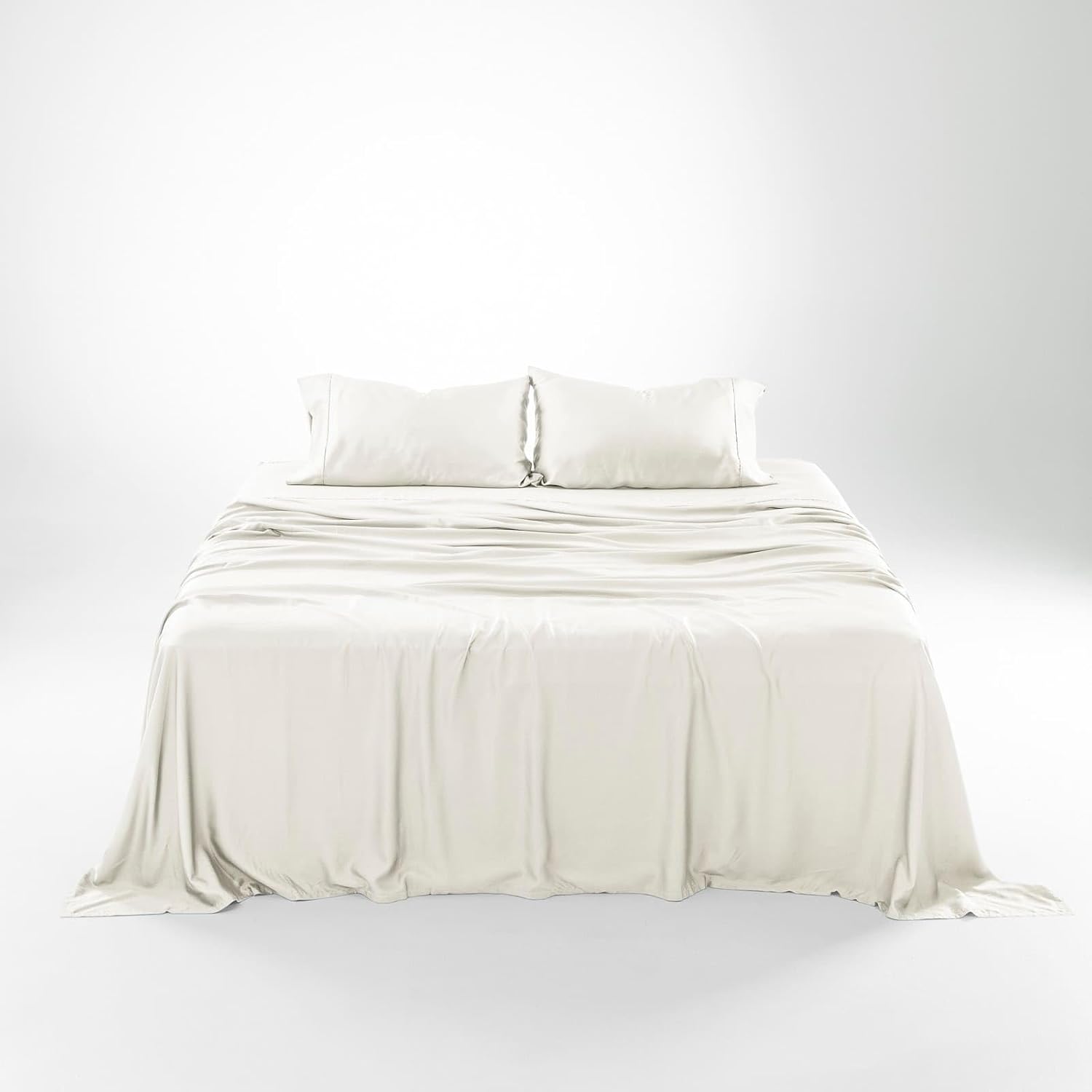 Olive + Crate Luxury Series – Juego de sábanas 100% Tencel de eucalipto tamaño Queen, 4 piezas, sábanas refrescantes súper suaves  Bolsillo profundo