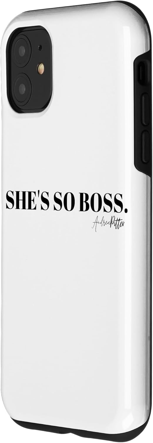iPhone 11 Making the Cut “She’s So Boss” – Carcasa de texto negro