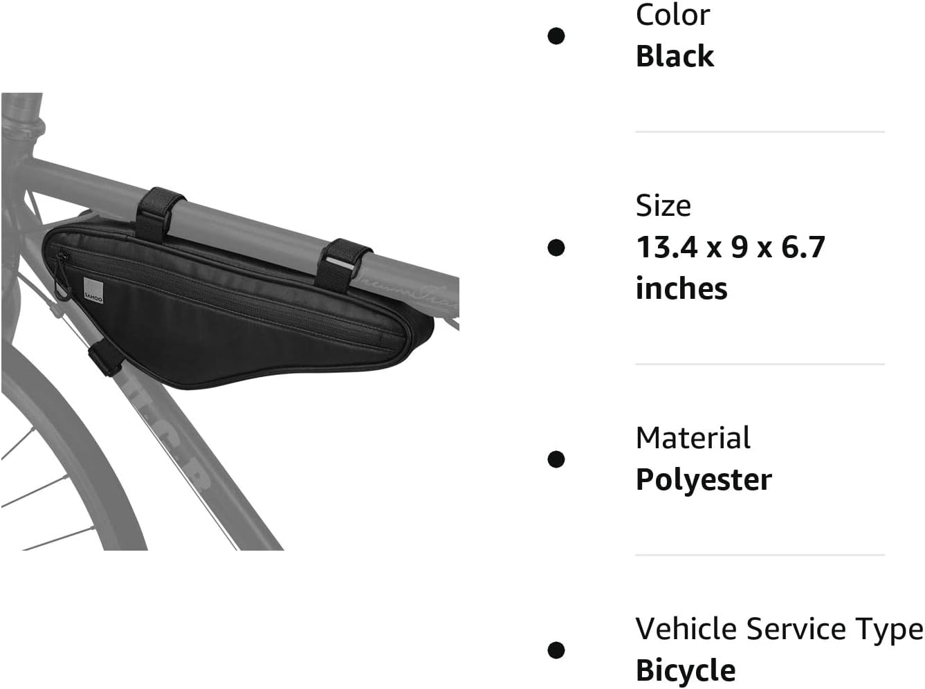 Bolsa de almacenamiento de bicicleta 121469 Bolsa triangular de tubo superior de bicicleta resistente al agua Paquete de ciclismo Bolsa de