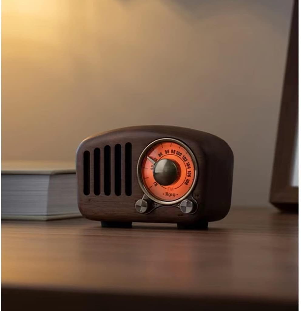 Vintage Radio Retro Nogal Madera FM Antiguo Estilo Clásico Fuerte Mejora Bajo