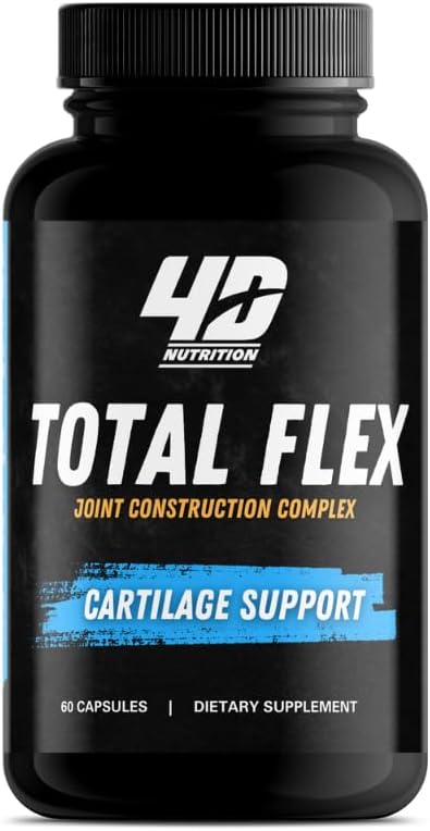 4D NUTRITION Total Flex – Complejo de construcción de articulaciones, glucosamina, MSM, condroitina – Protege, repara y reconstruye las