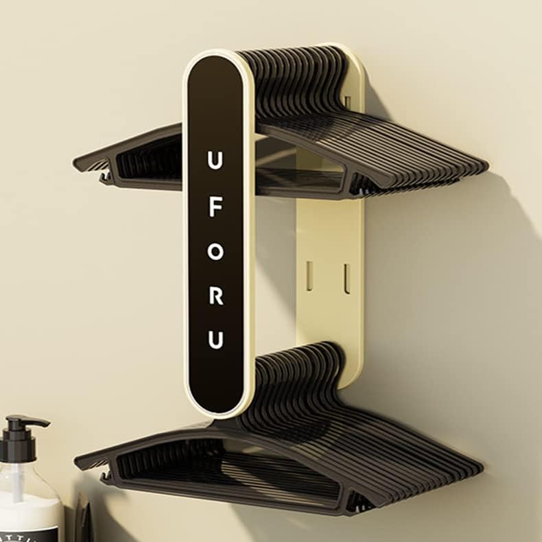 Organizador telescópico apilador, soporte para colgar ropa montado en la pared, sin taladrar, plegable, ahorro de espacio, almacenamiento para