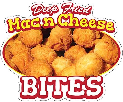 SignMission Mac N Cheese Bites – Calcomanía de 24 pulgadas, soporte de concesión para camión de alimentos, tamaño