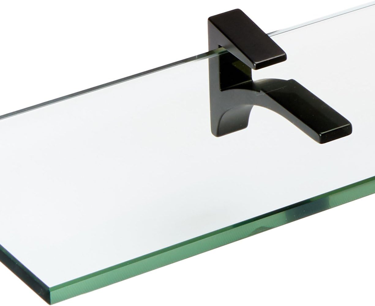 Spancraft Glass C-8×18- Cardinal Estante de cristal negro, 8.0 x 18.0 pulgadas, color negro, C-8×24-Black
