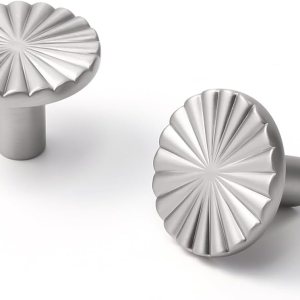 Pomos planos de níquel cepillado para gabinete, tiradores planos de níquel satinado para cajones de cocina, armario, baño, tocador, gabinete, Pomos planos de níquel cepillado para gabinete, tiradores planos de níquel satinado para cajones de cocina, armario, baño, tocador, gabinete,