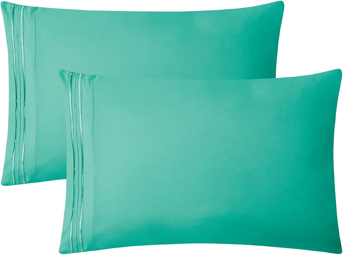 Clara Clark – Juego de sábanas de la serie 1800 Premier, 4 piezas, juego de cama, sábanas con mucha caída, resiste arrugas, la decoloración y las