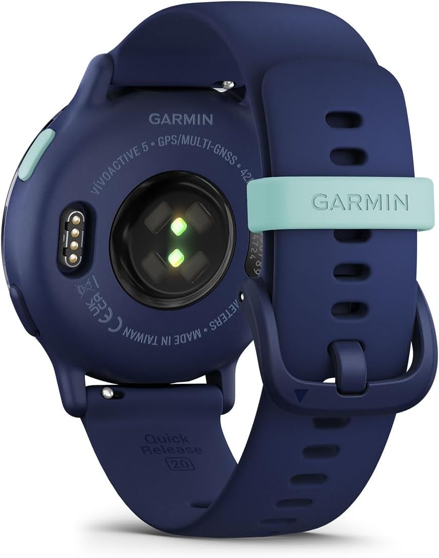 PlayBetter Garmin vivoactive 5 (Metallic Navy) Reloj inteligente con GPS para fitness, reloj de salud con pantalla AMOLED, hasta 11 días de batería,