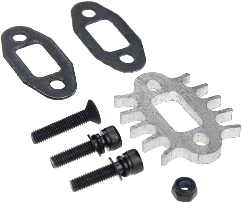 FLMLF Juego de juntas de tubo de escapesintonizado para Zenoah CY 23cc  36cc Motor para 15 Hpi Rofun Rovan Km Baja Losi 5ive T Goped Redcat Rcmk Mcd