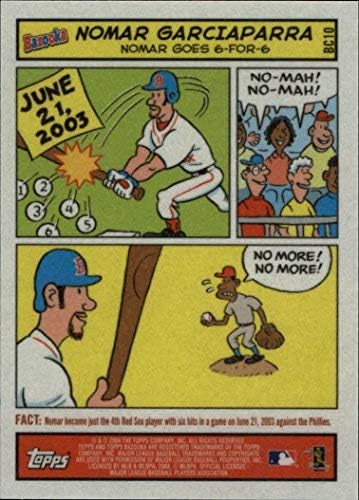 2004 Bazooka Comics #BC10 Nomar Garciaparra MLB Baseball Trading Card