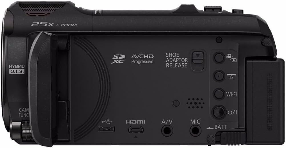 Panasonic Videocámara HC-VX870 4K Ultra HD con zoom avanzado y grabación de alta resolución, tamaño compacto y calidad de video superior con