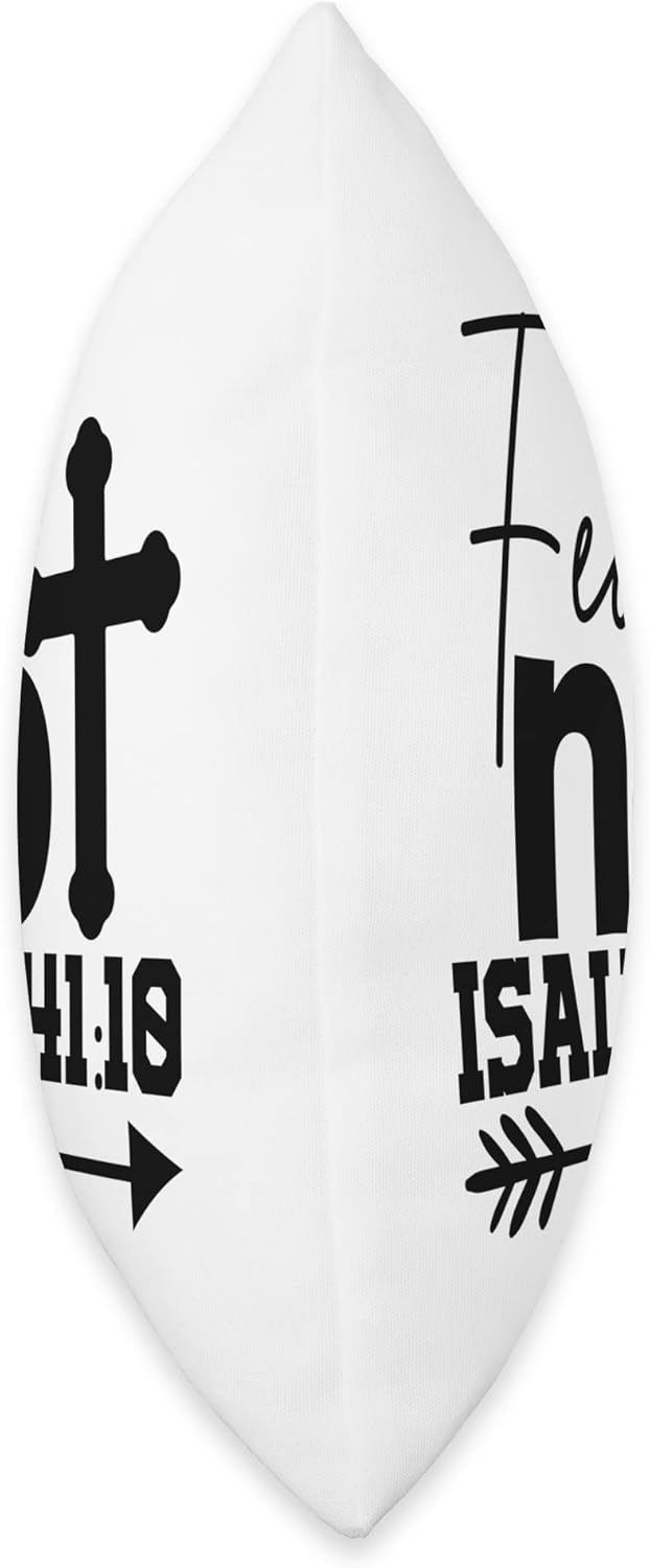 Fear Not Isaiah 4110-Tee for Christian Men & Women Throw Pillow, 16×16, Multicolor