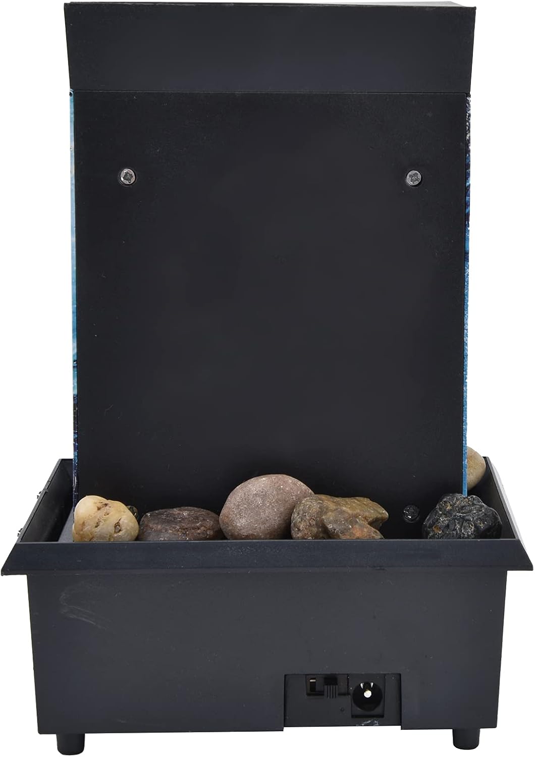 Fuente de mesa LED, fuente de agua de mármol USB de 3 V, fuente de mesa LED con piedras para decoración de mesa de oficina en casa