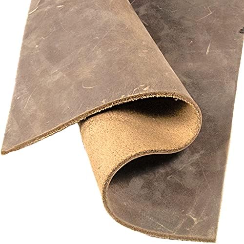 FabricLA Rectángulos de cuero para herramientas  Elaboración de cuero de vaca de grano completo pesado (0.110-0.118 in) 6X12 – Tabaco