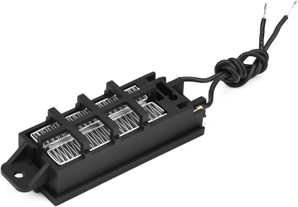 Calentador de aire de cerámica PTC, 50 W 12 V ACDC PTC Calentador de aire de cerámica Tipo conductor Elemento de calefacción PTC o aire